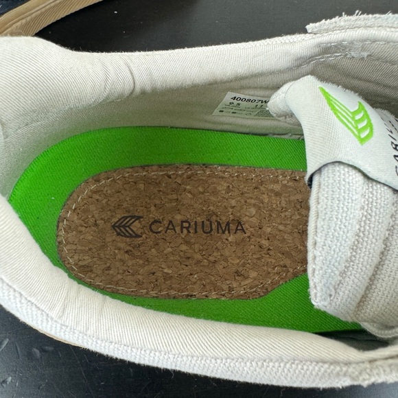 CARIUMA Catiba Pro Skate Gum Sole Mens 9.5 women’s 11 White/Ivory Suede Sneakers - Picture 7 of 8